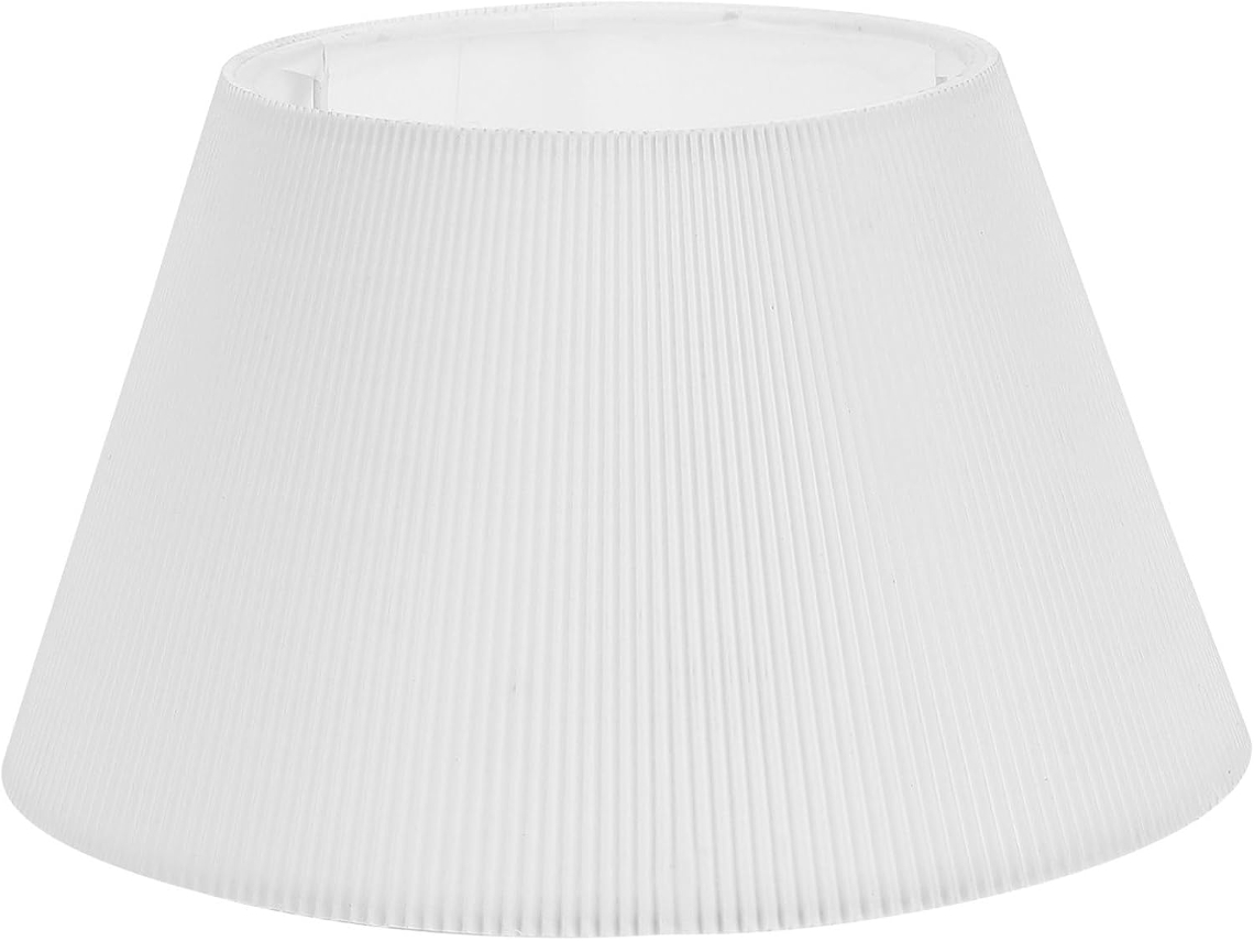 Abajur De Tecido Plissado Branco E27 Para Luminárias De Mesa E De Parede.