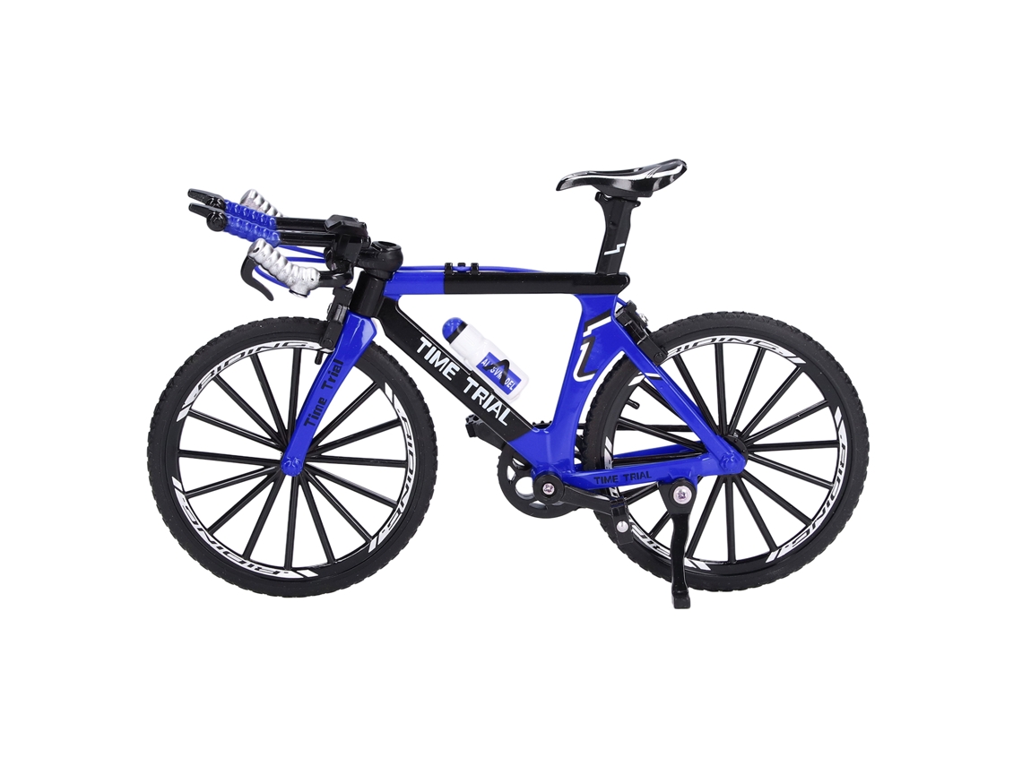 Mali modelo de Bicicleta Miniatura de Liga Finger Mountain Bike para Decoração Mesa Azul