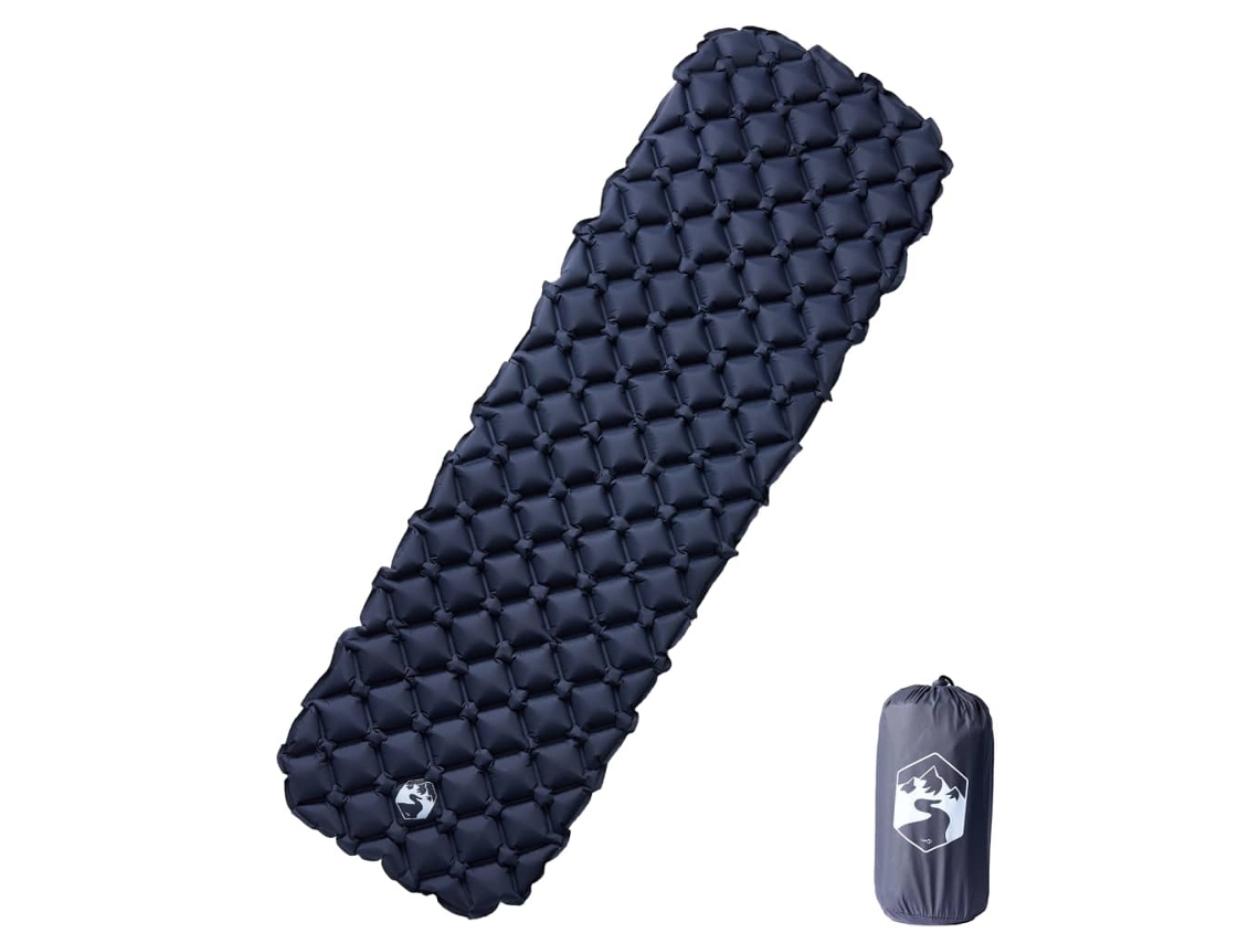 Vidaxl Colchão De Campismo Insuflável 1 Pessoa 190x58x6 Cm Cinzento