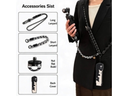 Capa Protetora Traseira para Dji Osmo Pocket 3 + Cordões de Segurança Longos e Curtos HENTEN HOME