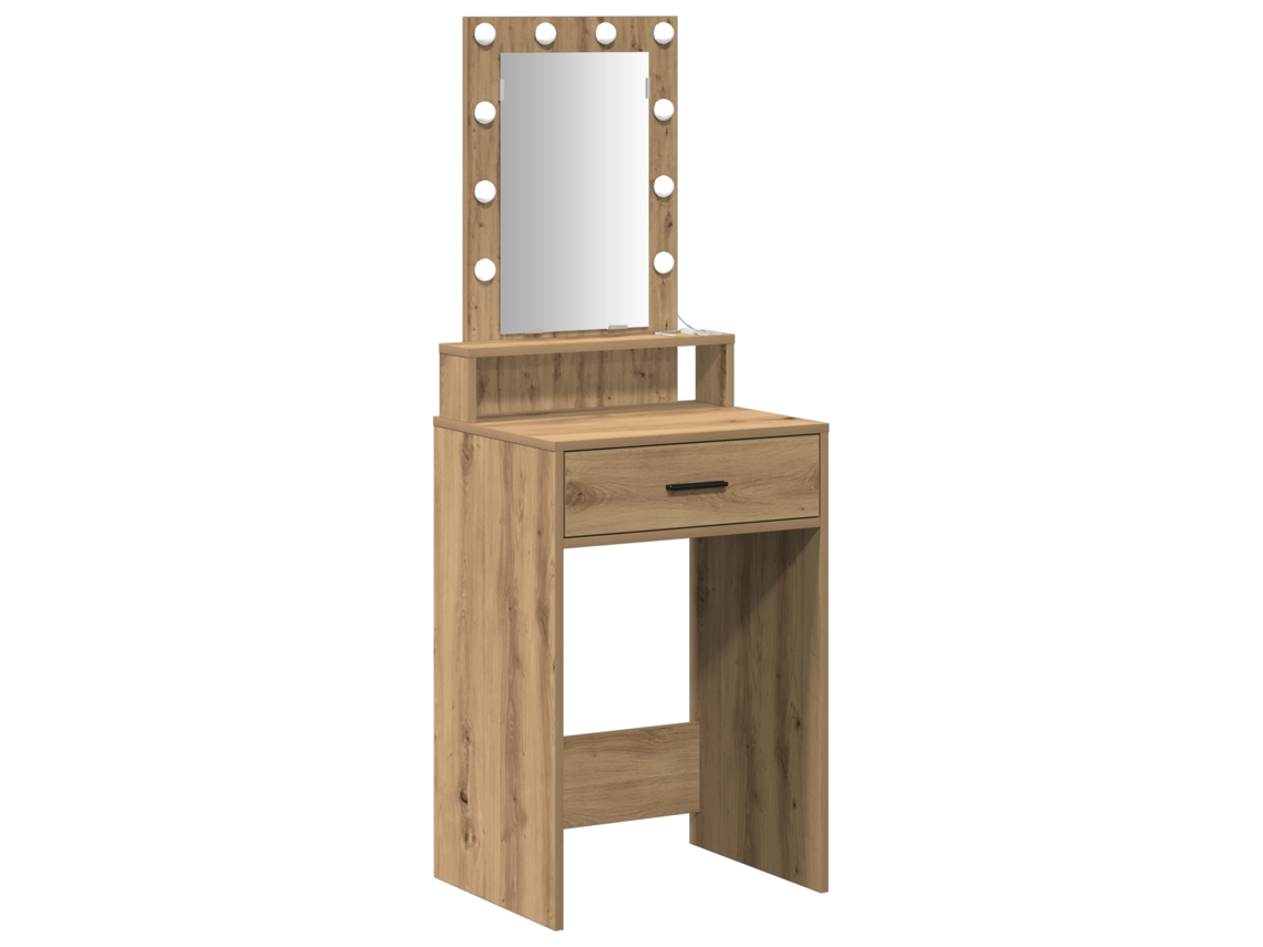 Conjunto 1 Mesa De Vestir Vidaxl Castanho Derivados De Madeira (50 X 41 X 140 Cm)