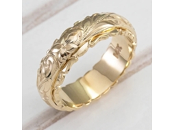 Liquidação de Natal: Elegante arranjo floral em prata 925, alianças de casamento em ouro e prata.