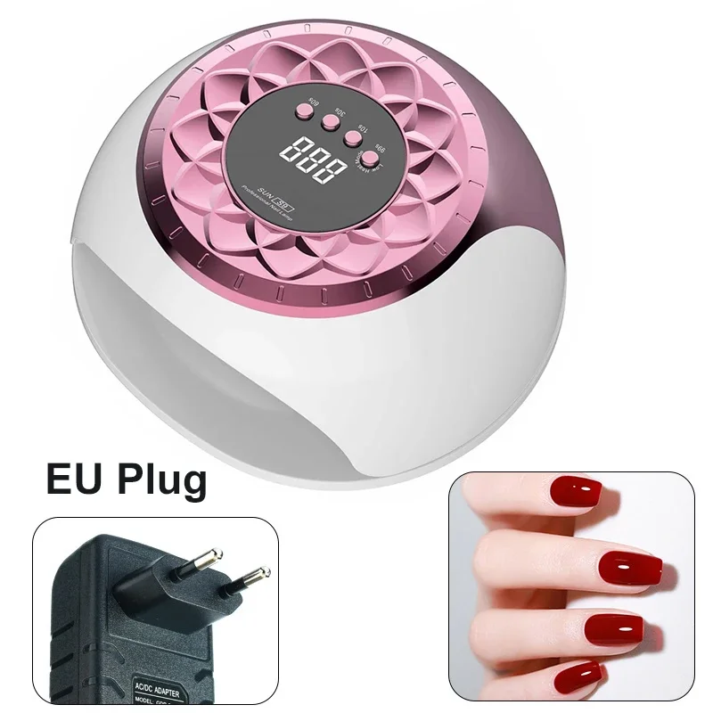 Lâmpada Uv Led de 268w para Secagem de Unhas MDUG (padrão Europeu Rosa)
