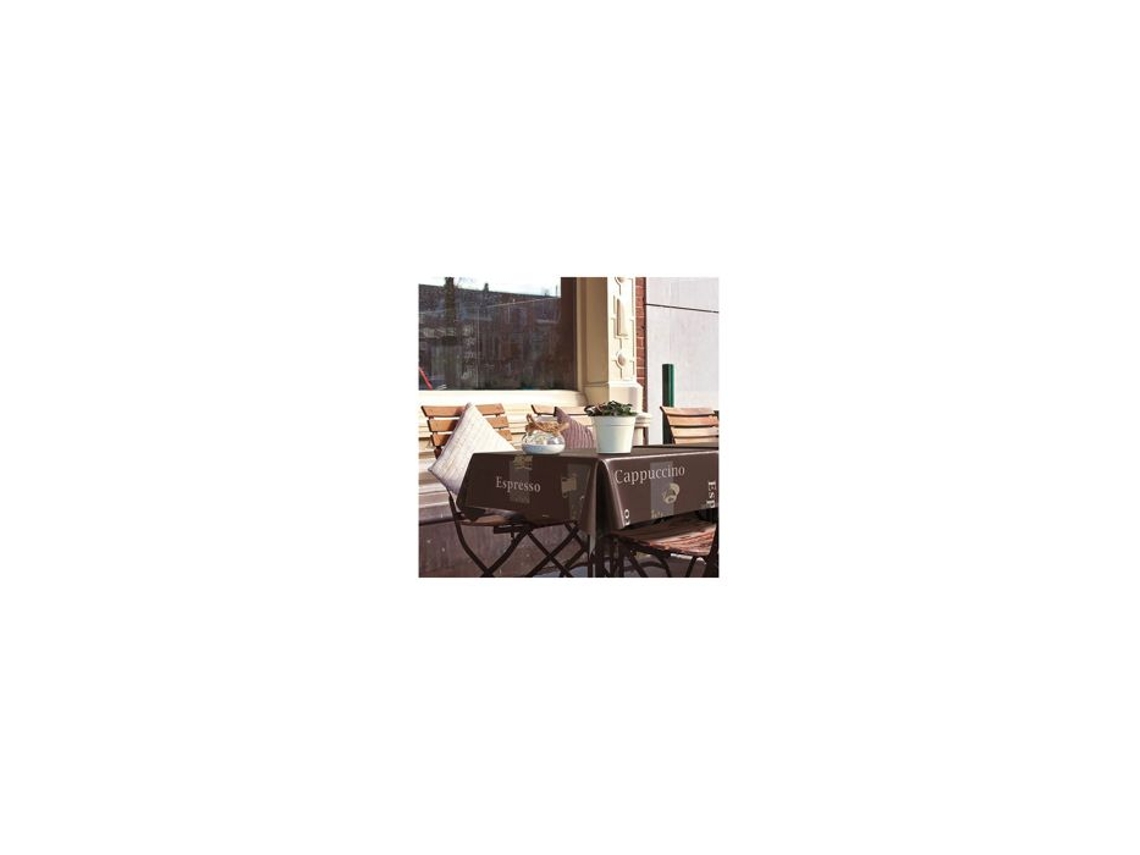 Toalha De Mesa Manhattan Cappuccino Choco Redonda 150 Cm - D-c-fix