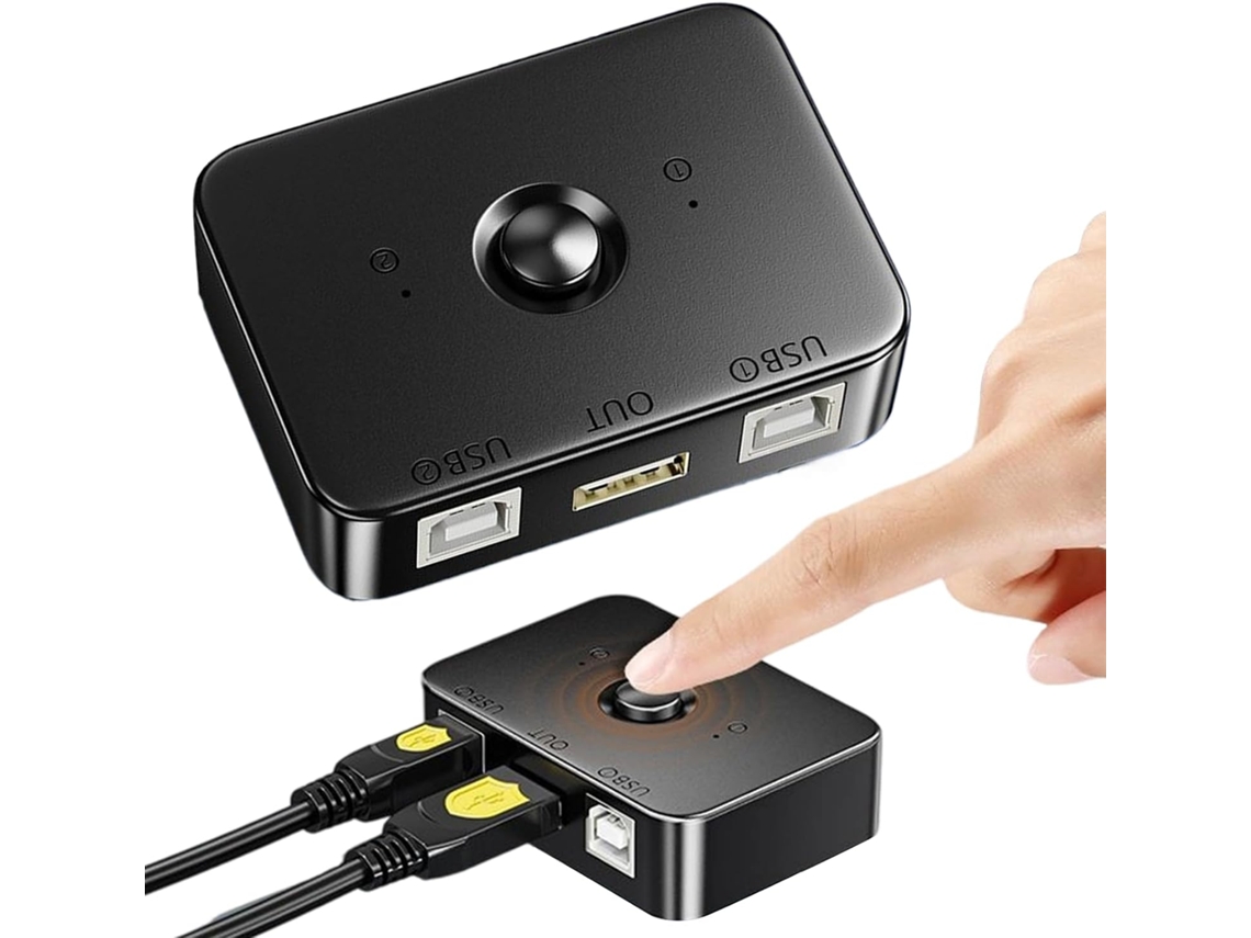 Hub De Impressora Usb Com 2 Portas 2.0 E Estação Acoplamento Para