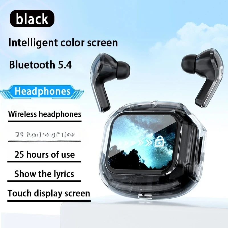 (preto) Tela Sensível Ao Toque Inteligente Sem Fio Bluetooth Que Exibe Chamadas Recebidas - Controla A Câmera