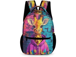 Mochila Escolar Moderna Com Estampa Girafa Para Meninos Meninas (1º E 12º Anos), Leve E Resistente, Ideal