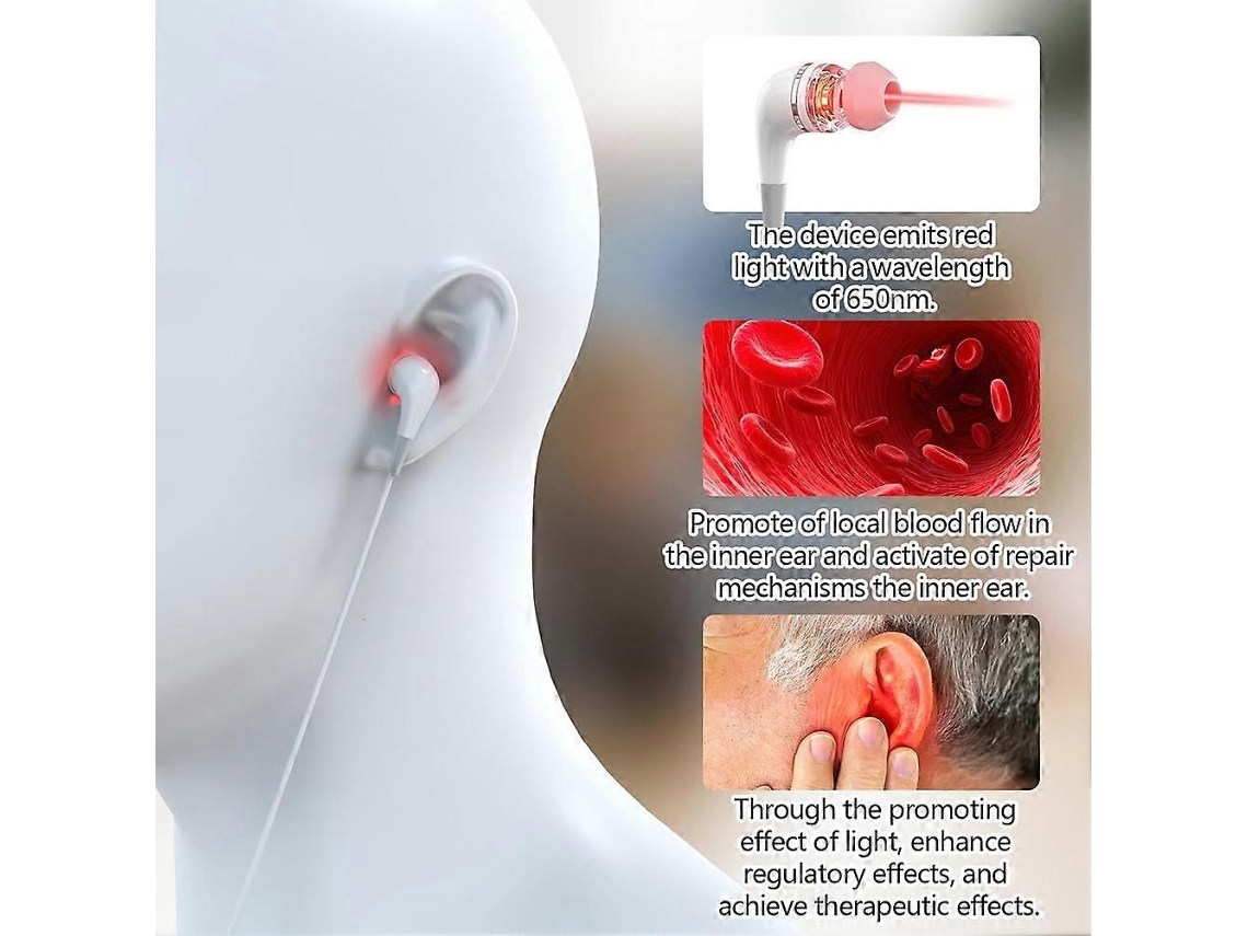 Terapia de Luz Vermelha para Ouvidos,terapia Usb Ouvidos,dispositivo Ouvido Lu Z 650nm GOKOCO