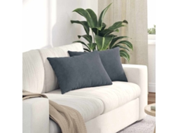 Vidaxl Travesseiros De Sofá 2 Pcs Cinzento Escuro 60 X 40 Cm