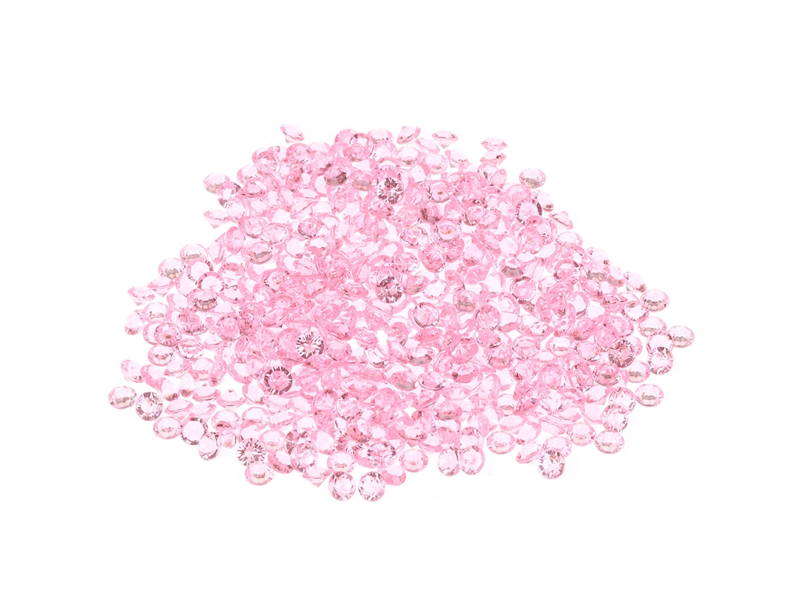 Laxiscreed Confetes De Casamento Transparentes De 6mm Com Gema Diamante Rosa Para Decoração