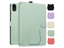 Capa Hexinyigjly Para Redmi Pad Se De 8,7 Polegadas (modelo 2024),design De Gato, Suporte Multiangular Verde