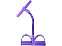 Faixa Elástica De Resistência Para Exercícios Com 4 Tubos E Pedal | Alças Acopladas, Equipamento Abdominais