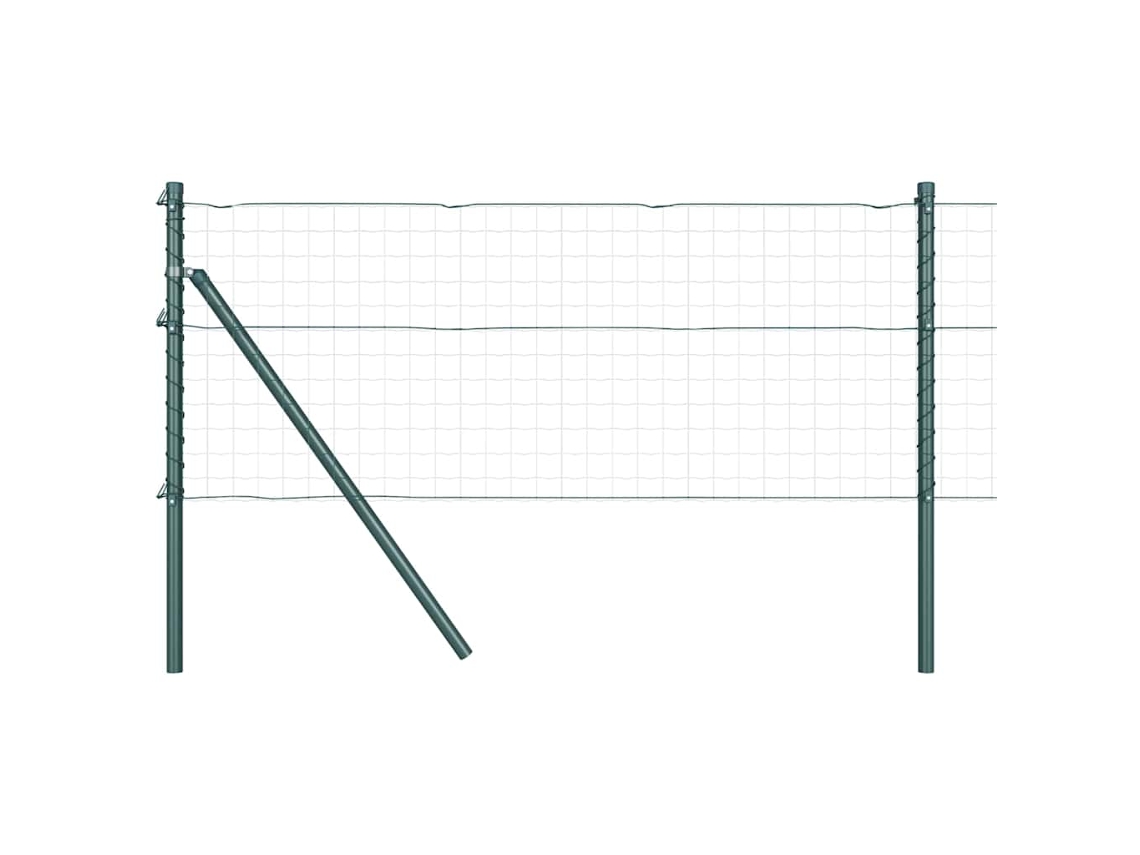 Conjunto 26 Poste De Cerca Vidaxl Verde Aço (100 Cm)