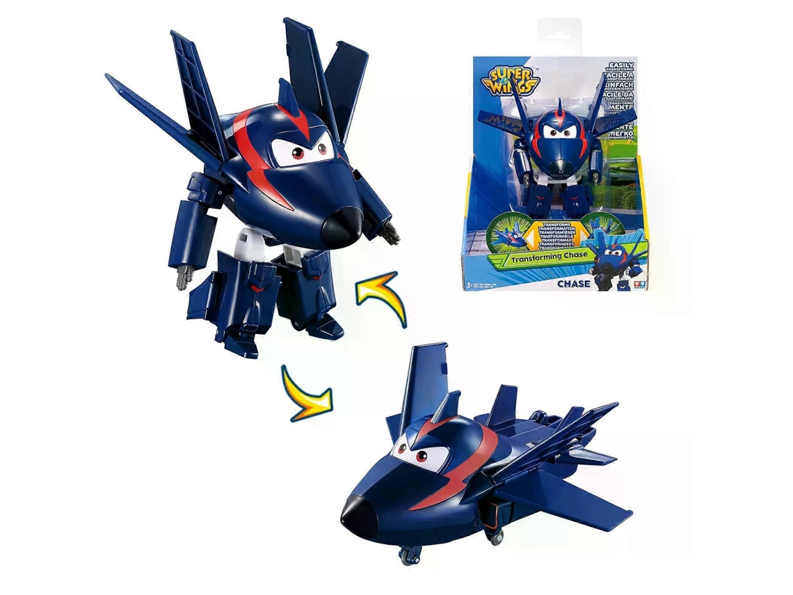 Brinquedo Transformador De Avião Robô De 5 Polegadas, Plástico Resistente, Transformação, Para Criançasagent Chace