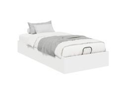 Vidaxl Estrutura De Cama Ottoman Branco 75,5 X 190 Cm