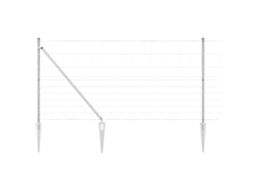 Conjunto 1 Poste De Cerca Externo Vidaxl Prateado Aço (50 X 1,2 M)