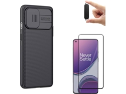 Kit Capa, Película e Suporte para OnePlus 8T PHONESHIELD BD-NKCS&9D&MH-BK-OP-8T Preto