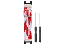 Cinto Relógio Inteligente Nylon Macio 22mm Amazfit T Rex Vermelho Branco