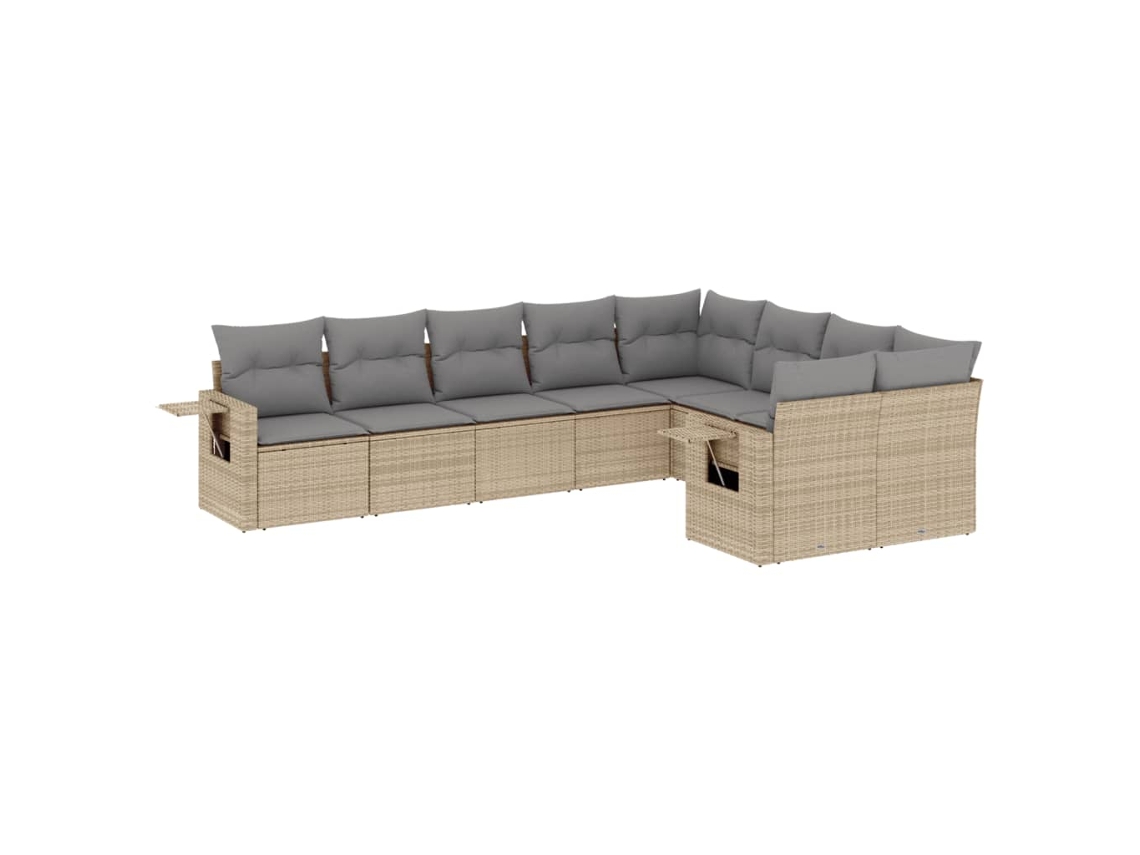 Garden Sofa Set, Garden Sofa Sets Vidaxl Bege Rattan / Vime (n/a)