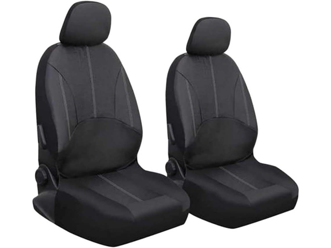 Conjunto De 4 Capas De Assento De Carro Em Couro Sintético Preto