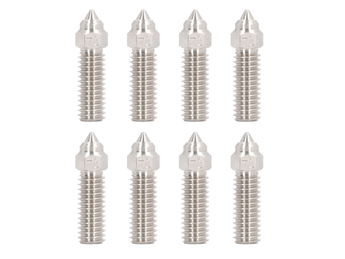 8 Peças Bico Extrusor M6 0.4mm Cobre Cromo Zirconio Alta Condutividade