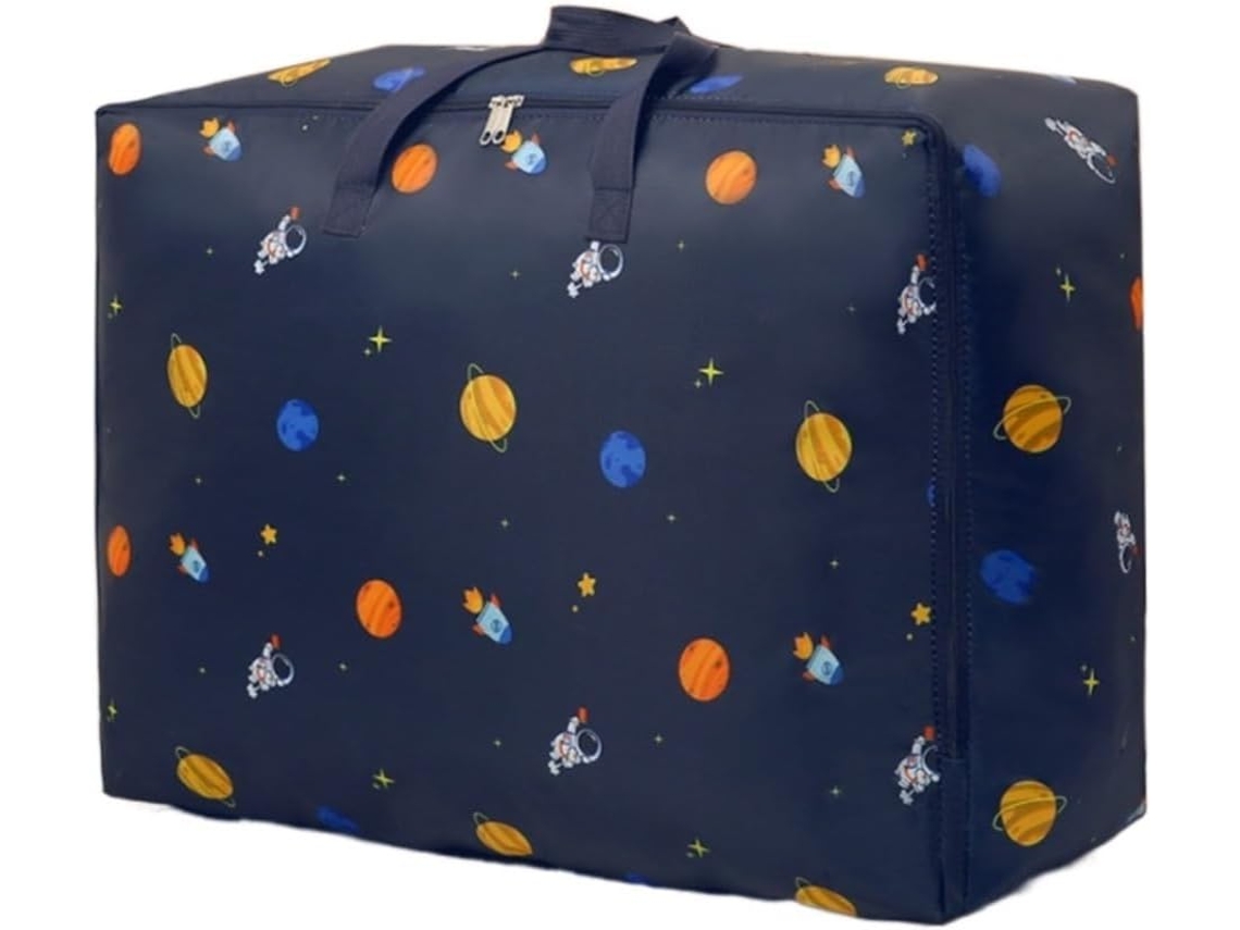Saco Organizador De Roupas Com Alça, Dobrável, Resistente, Para Guardar Roupas Em Qualquer Lugar, 60x50x25cm
