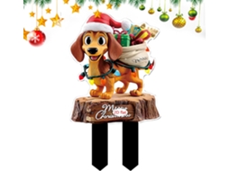Estacas de Natal Genéricas para Jardim Estaca Decorativa de Natal para o Chão, Artigos de Festa em Acrílico, Plana, 2d, CHABERLU