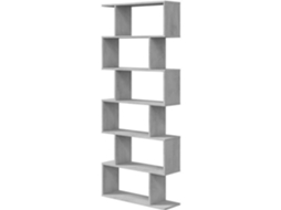 Estante ATHENA - Cinza concreto - 6 nichos - 192 x 80 x 24 cm AUCUNE