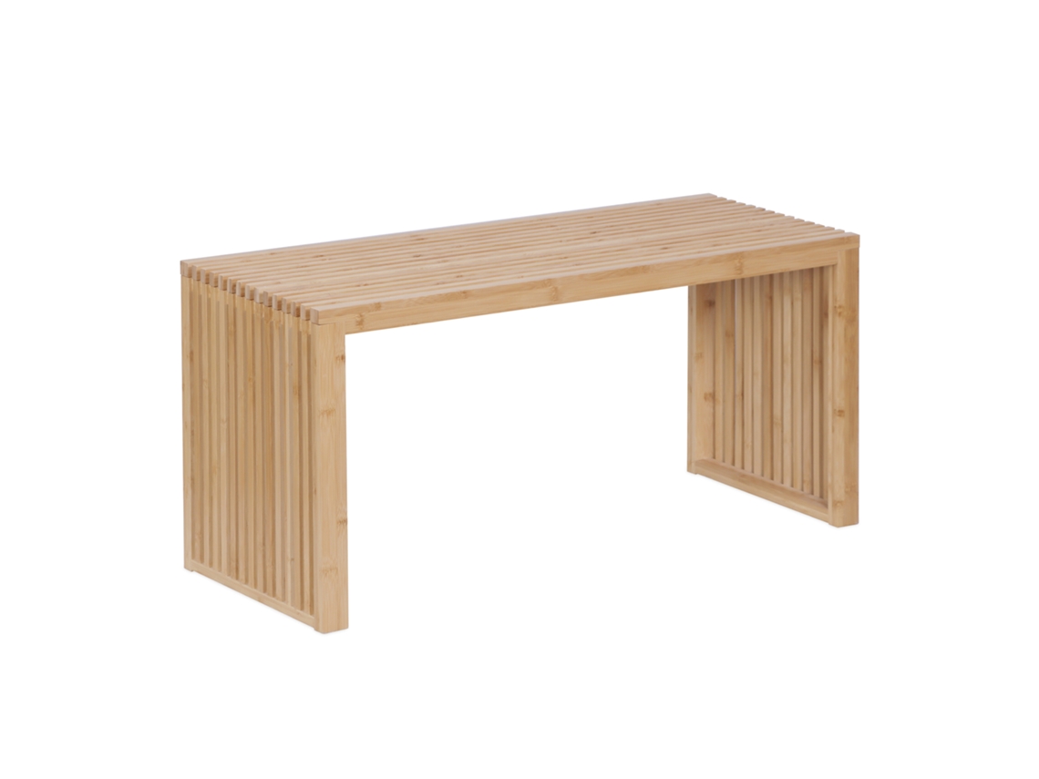 Relaxdays Banco Bambu, Moderno Para Cozinha, Corredor, Casa De Banho E Quarto, 43x90x33 Cm, Banco Para Sapatos, Natural