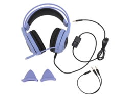 Fone de Ouvido Gamer LAXISCREED Orelha de Gato Roxo