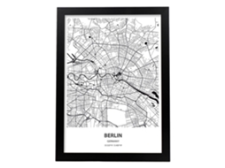 Mapa de Berlim - Alemanha. Lismers de Cidades Na Alemanha Com Mares e Rios Em Preto