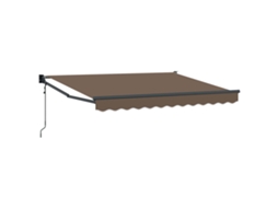 Conjunto 1 Toldo Retrátil Vidaxl Castanho-acinzentado Poliéster (4 × 3 M)