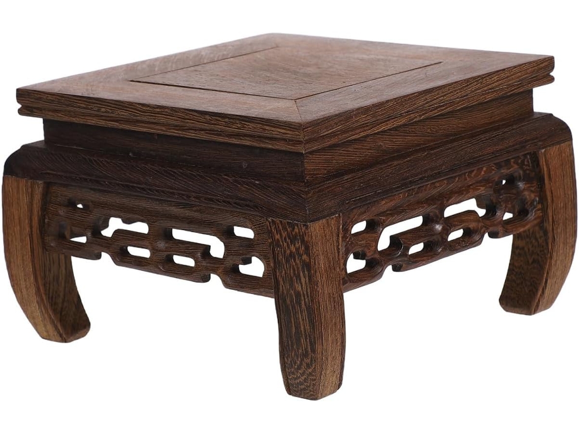 Suporte Quadrado Madeira Elegante Vasos Plantas Versátil Escritórios Comercial Base Uso GOKOCO