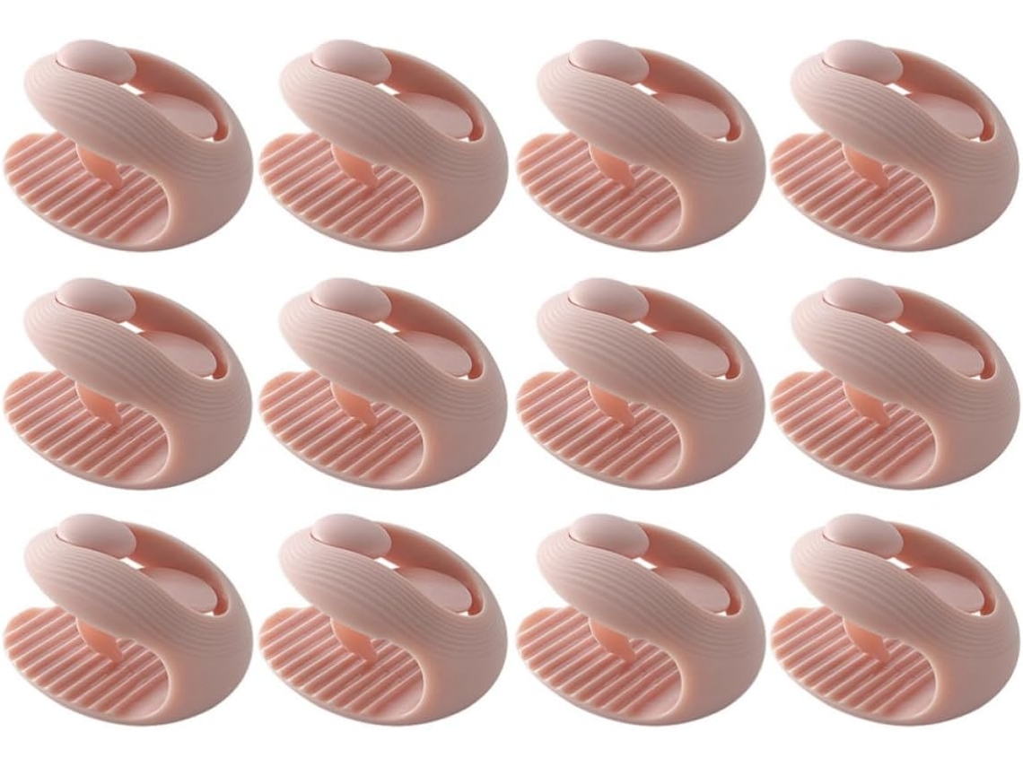 Conjunto De 12 Prendedores Edredom Antiderrapantes Em Abs Rosa