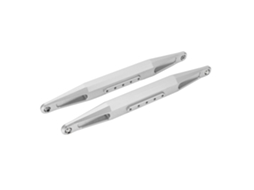 2pcs Brazos Traseros Inferiores De Aluminio Ligero Para Coche Rc Ud1002 Ud1002se 1/10 Off Road Desierto Plata