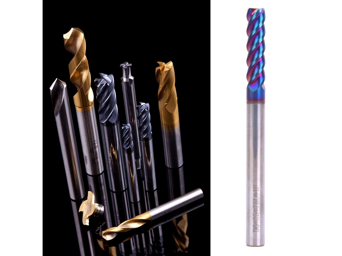 Laxiscreed Broca De Aço Tungstênio Com Revestimento Azul Nano, 4 Fitas, Alta Resistência