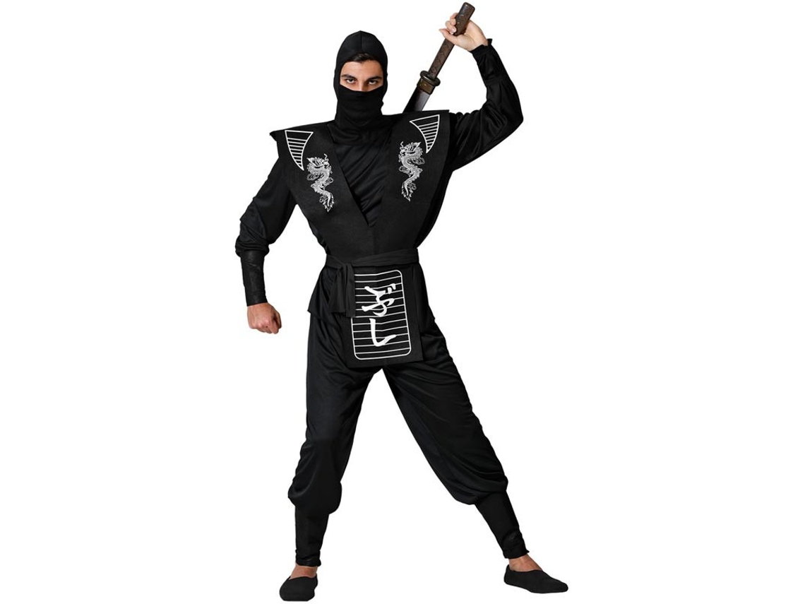 Fato de dragão branco ninja para homem