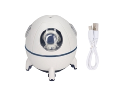 Humedificador Capsula Espacial Usb Com Difusor De Luz Noturna Para Bebê, Lar E Carro Branco
