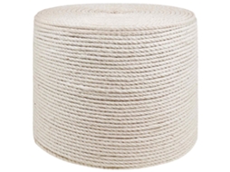 Vidaxl Corda De Juta 4 Mm Branco 100% Juta Tossa