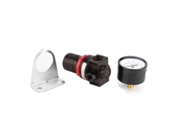 Regulador de Pressão Ar Pneumático Rosca G1/4 Manômetro Suporte S/MARCA