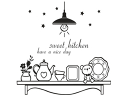 Adesivo Parede Cozinha Sweet Kitchen Frase Bom Dia Decor
