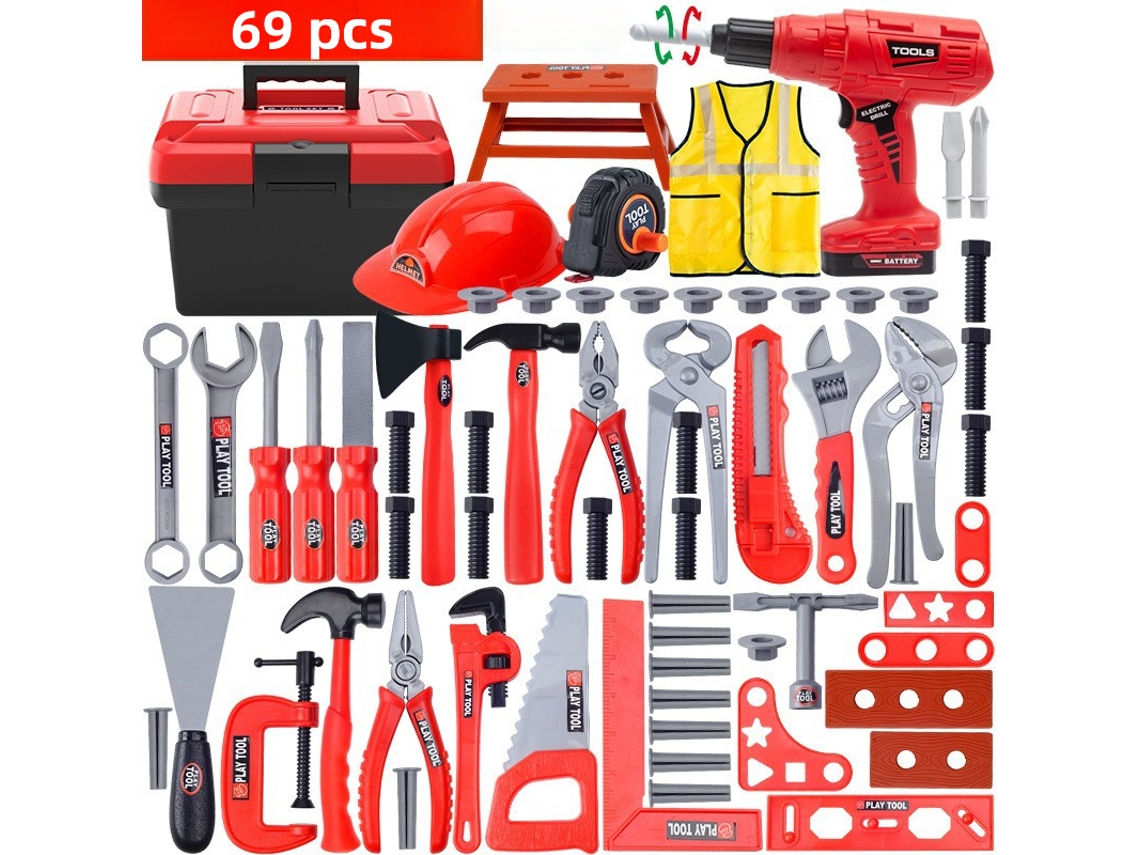 Conjunto De Ferramentas Infantil, 69 Pcs Brinquedos Educativos Para Montar, Ideal Para Presente De Natal Ou Aniversário Para Crianças Cuich