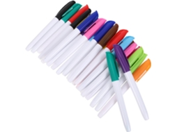 Pacote com 24 Canetas Plásticas para Quadro Branco, Unidades, Coloridas, Ponta Fina, Duráveis e Ideais Reuniõe