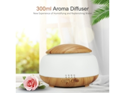 Difusor de óleo essencial umidificador 300ml luz noturna silencioso desligamento automático controle remoto S/MARCA