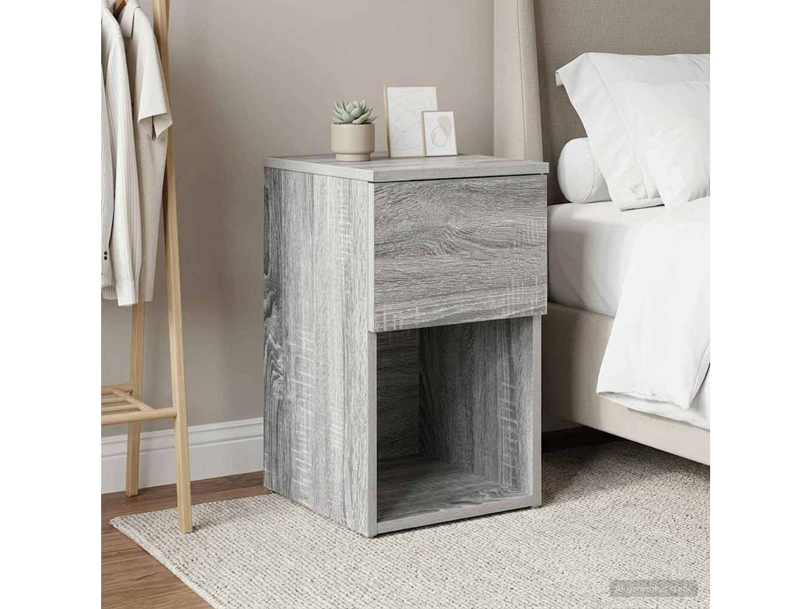 Vidaxl Armário De Cama Sonoma Cinzento 29 X 31,5 X 49 Cm