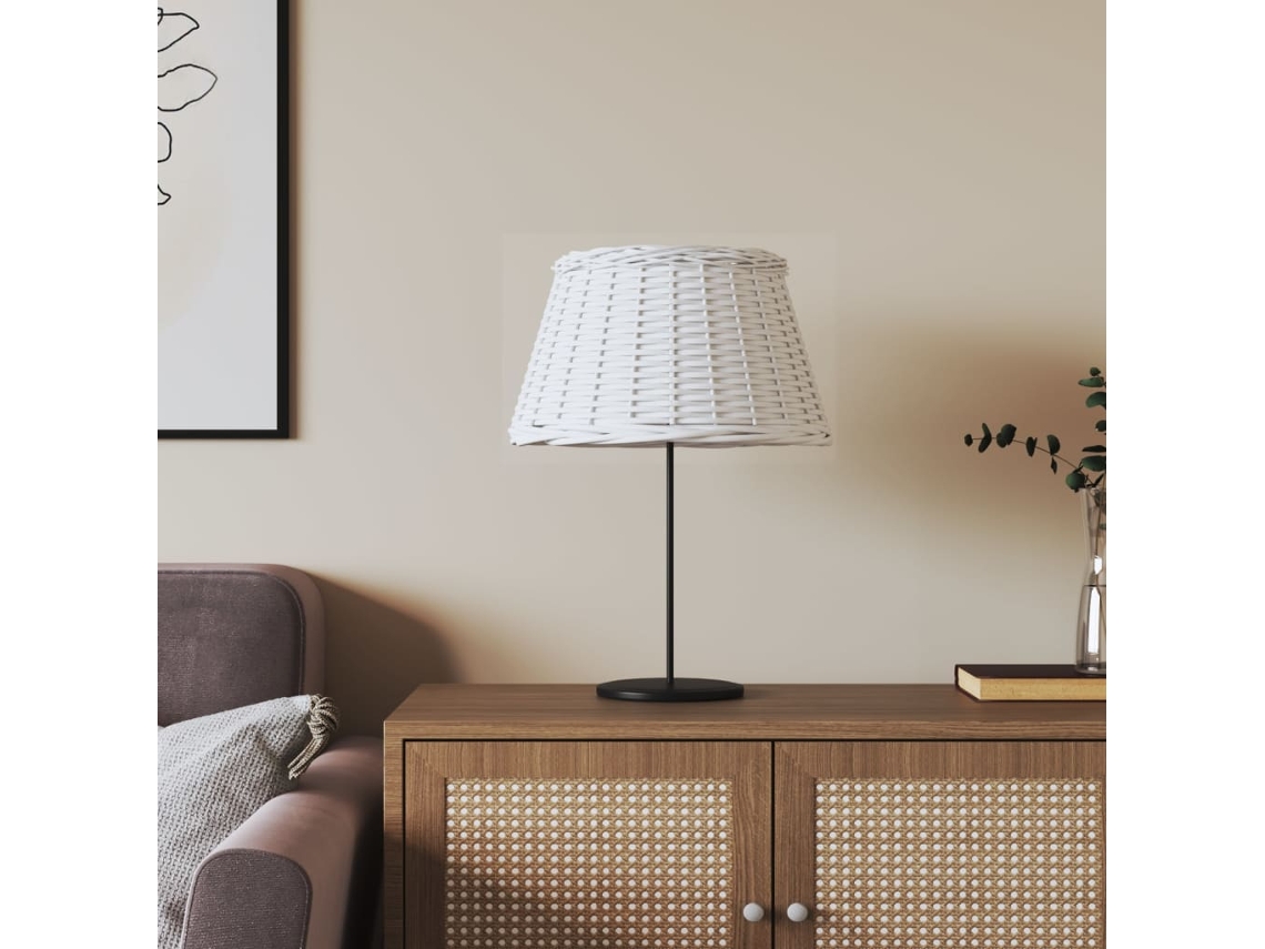 Vidaxl Abajur Ø50x30 Cm Vime Branco