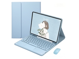 Capa Com Teclado Touchscreen Para Samsung Galaxy Tab A11 Plus 11 Polegadas Com Mouse, Azul Gertiz (2025)