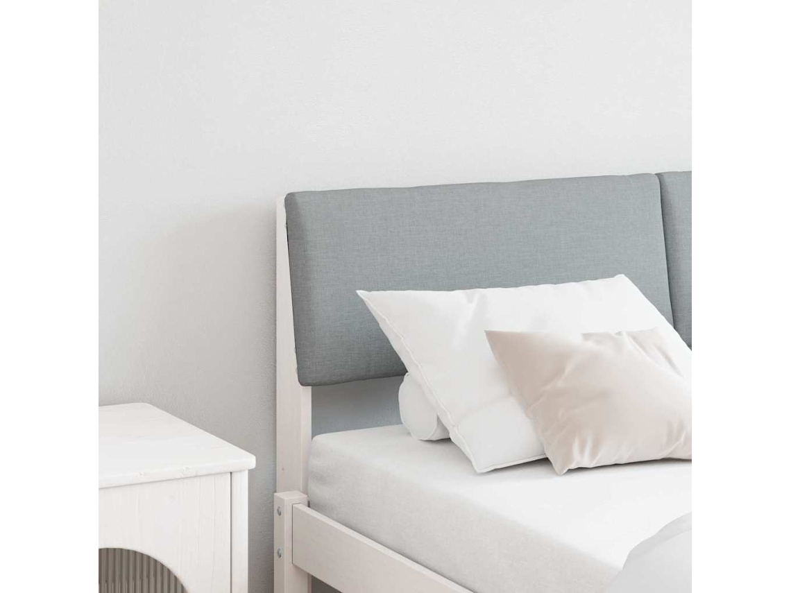 Vidaxl Cabeceira Estofada Cinzento-claro 140 Cm