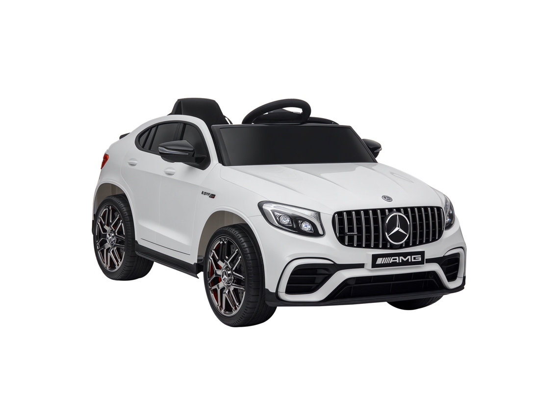 Carro Elétrico para Crianças de 3 a 5 Anos Mercedes com Cinto de Segurança e Controle Remoto. Branco Ge