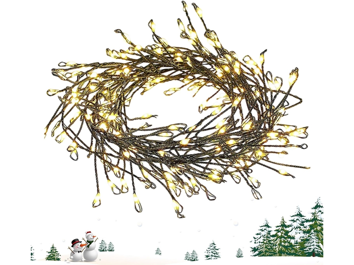 Luz De Natal Para Árvore Interior Com 100 Leds, Alimentada Por